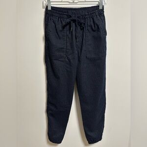 GAP Women's Navy Pinstripe Joggers